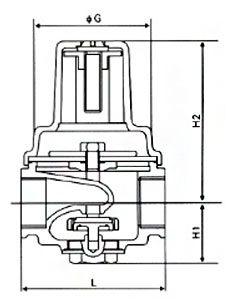 YZ11X支管减压阀结构尺寸