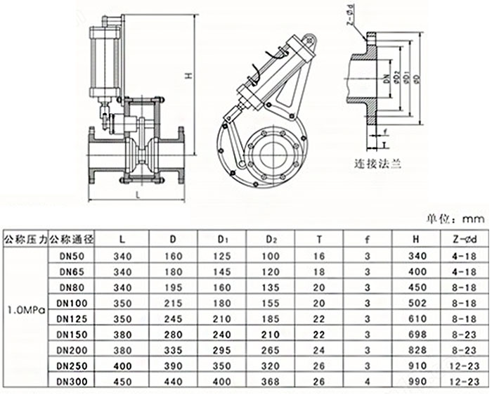 XZF200-10旋转进料阀结构尺寸